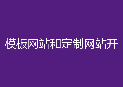 模板网站和定制网站开发的区别